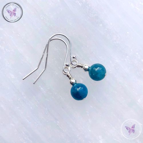 Classical Apatite Silver Earrings